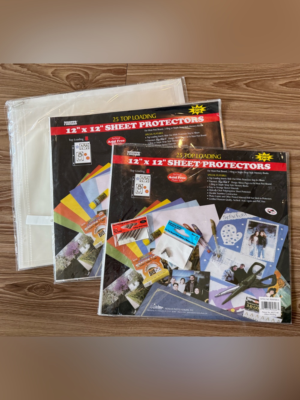 12x12 Scrapbook Sheet Protectors & Extension Posts Page Sleeves